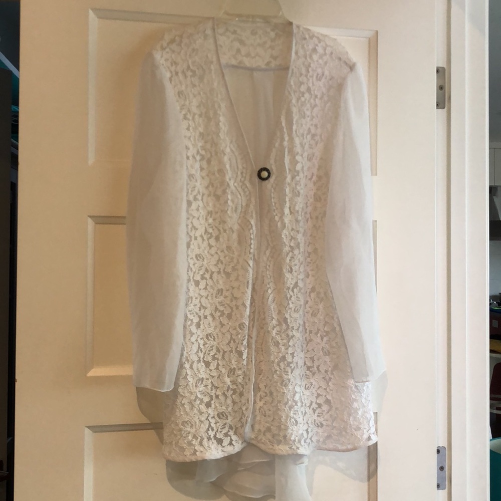 Vintage Tailor-Made White Lace Tunic